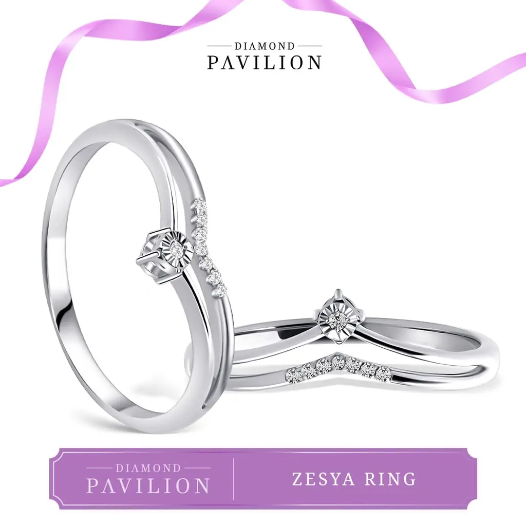 Diamond Pavilion Cincin Emas Batu Berlian Zesya Ring Gold