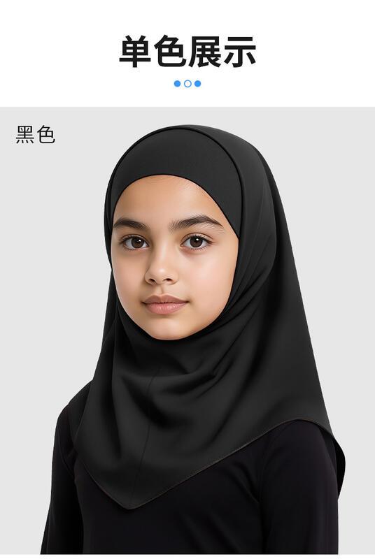 Product Introduction of Malaysian Headscarf Summer Outdoor Sunscreen Headscarf Hat Lightweight Ice Silk Children's Head Cover 13