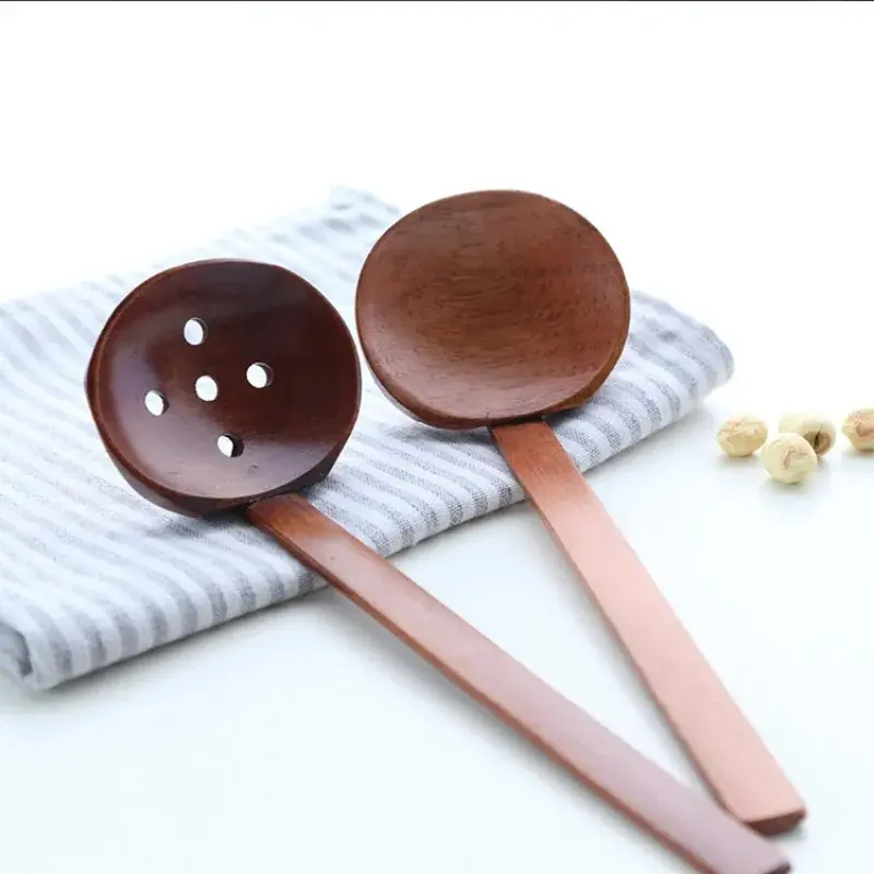 Japanese Long Handle Wooden Spoon Ramen Soup Spoon Hotpot Spoon Tableware