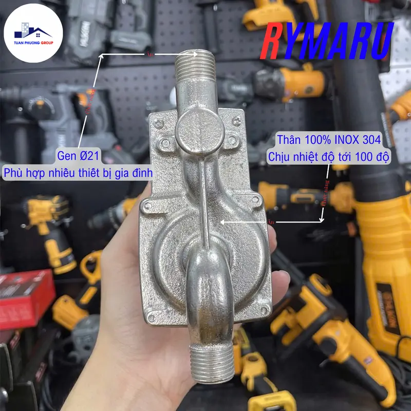 Máy bơm tăng áp mini Rymaru RY-01TB 100W, đẩy 18m, chống nước IP65 1