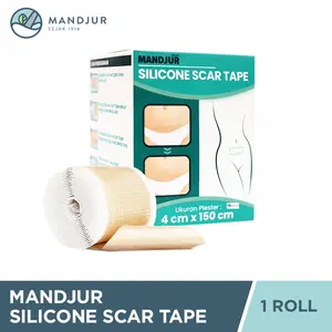 Mandjur Silicone Scar Tape 4cm x 150cm - Plester penghilang bekas luka keloid
