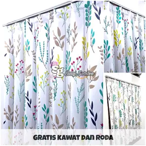 TIRAI GORDEN / GORDEN JENDELA DAN GORDENG PINTU / GORDEN MODEL KAWAT / BAHAN SATIN BRIDAL / GORDENG Plisket