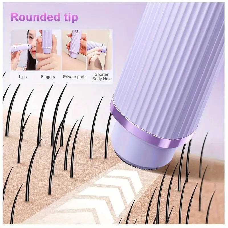 Electric Hair Removal Tool, 2 in 1 Waterproof Hair Trimmer for Arms, Bikinis, Private Areas, Portable Hair Removal Tool for Women 7