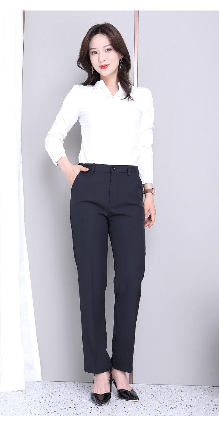 Product Introduction of Quần Dài Trang Trọng, Màu Đen, Dành Cho Nữ, Mùa Xuân Và Mùa Thu, Quần Công Sở Chuyên Nghiệp, Ống Dáng Ôm, Cạp Cao, Dáng Rộng Vừa Vặn, Thắt Nơ Mắt Cá Chân, Quần Phù Hợp, 2024 9