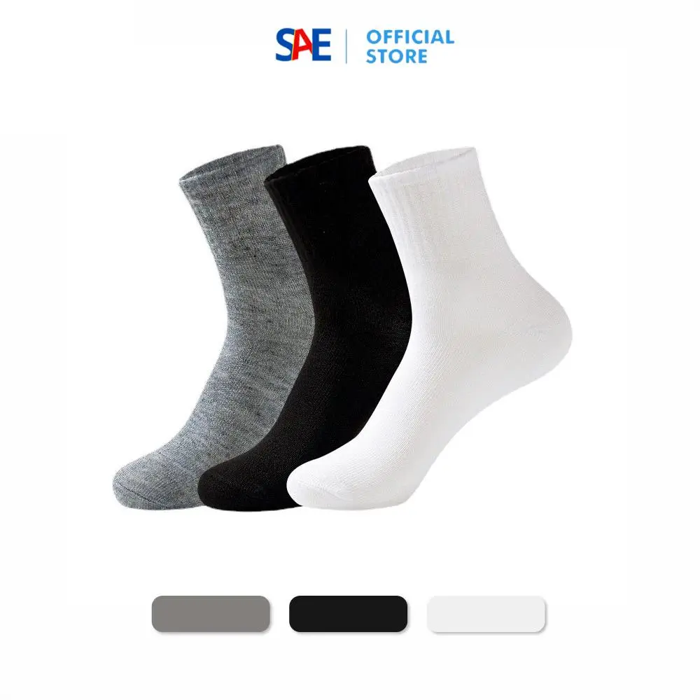 [ TUKUO ID ] - Kaos Kaki Sport Socks Motif Polos Pria Wanita P251 Kaus Kaki Olah Raga Fashion Panjang Diatas Mata Kaki Kaoskaki Office Kantoran