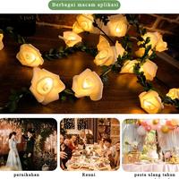 Gambar Vinnatsu 1.5/3/6M Lampu Bunga Mawar / Lampu Tumbrl /Lampu Strip Dekoratif Pernikahan Yang Meriah/ Lampu Led Idul Fitri/ Lentera Atmosfer/ Lampu Dekorasi - 6M (40LED) dari Vinnatsu MALL2 Kab. Tangerang 3 Tokopedia