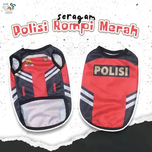 Baju Kucing Anjing Size Jumbo Rompi Polisi Merah Polisi Satlantas Murah Untuk Kucing Anjing Anak Kambing