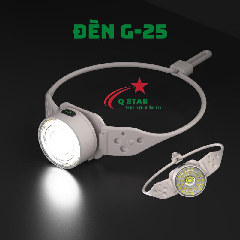 Đèn Pin Đội Đầu Mini Dây Thun Sẵn G-25 Với 5 Chế Độ Sáng Trọng Lượng 88g Sạc Type-C kháng Nước Tốt