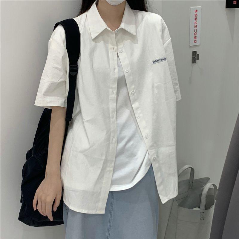 Product Introduction of Áo Sơ Mi Cổ Polo, Phong Cách Preppy, Dáng Rộng Vừa Vặn, Dễ Phối Đồ, ngắn Tay, Hàng Mới Về Mùa Xuân 2023, Phong Cách Hàn Quốc, Thích Hợp Cho Phong Cách BF, Có Thể Mặc Ngoài Trời Nữ Top 16