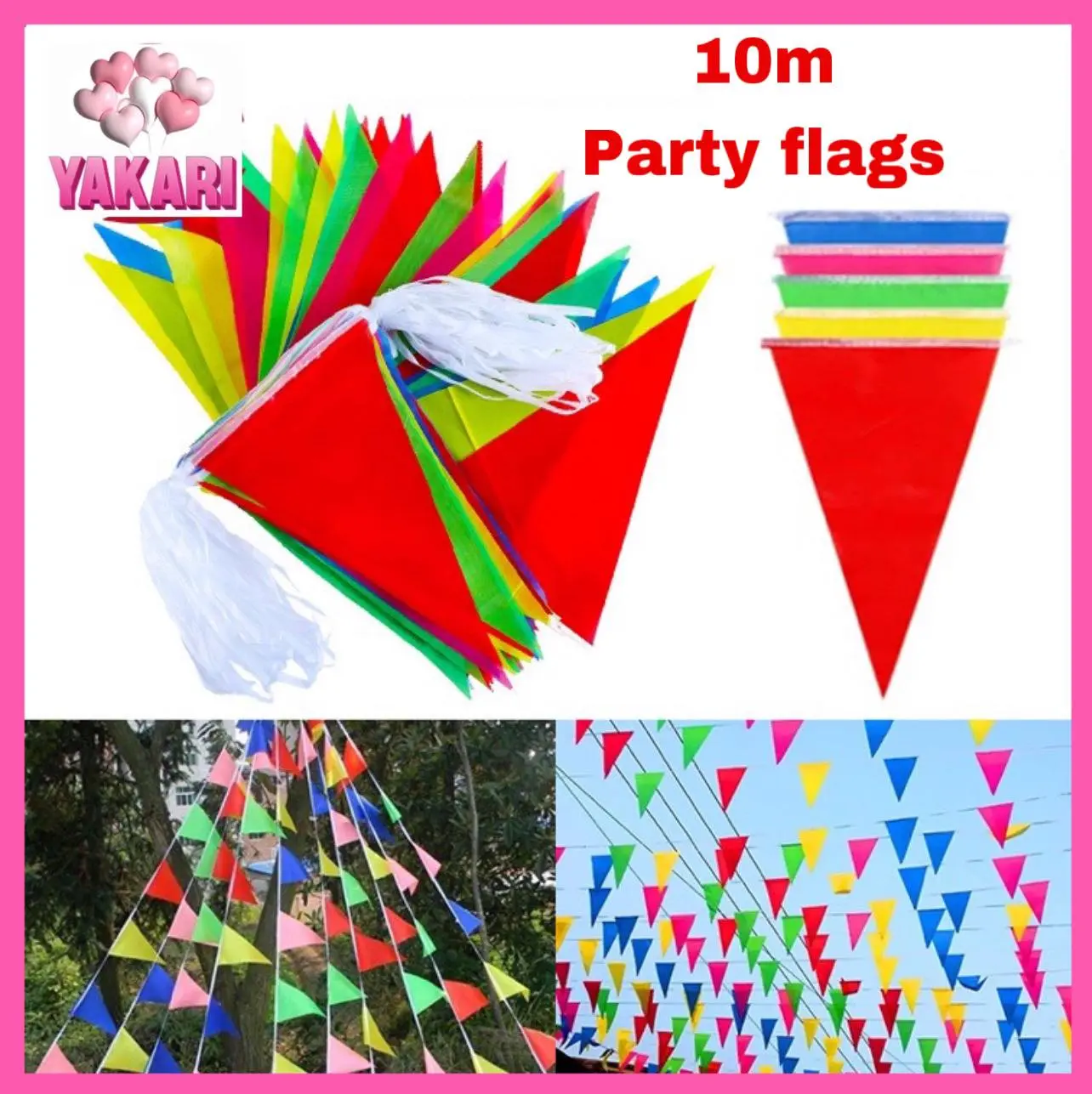 10meter fiesta flag colorful plastic banderitas party supply Banner