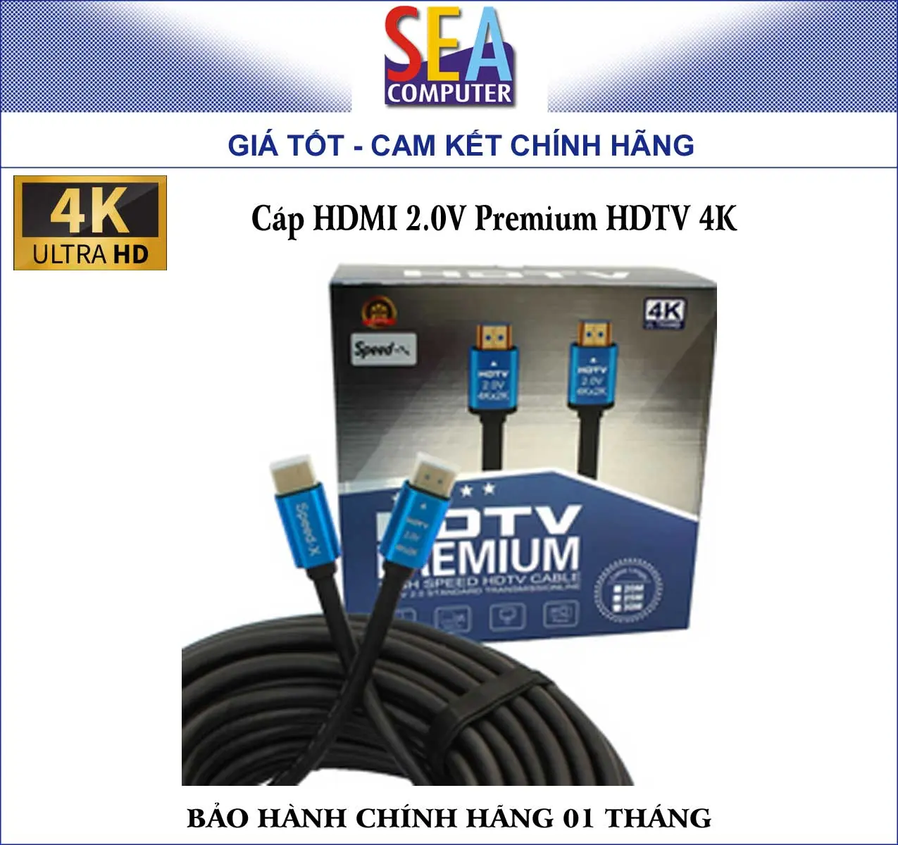 Cáp HDMI 2.0V Premium HDTV 4K (5M-10M-15M-20M)