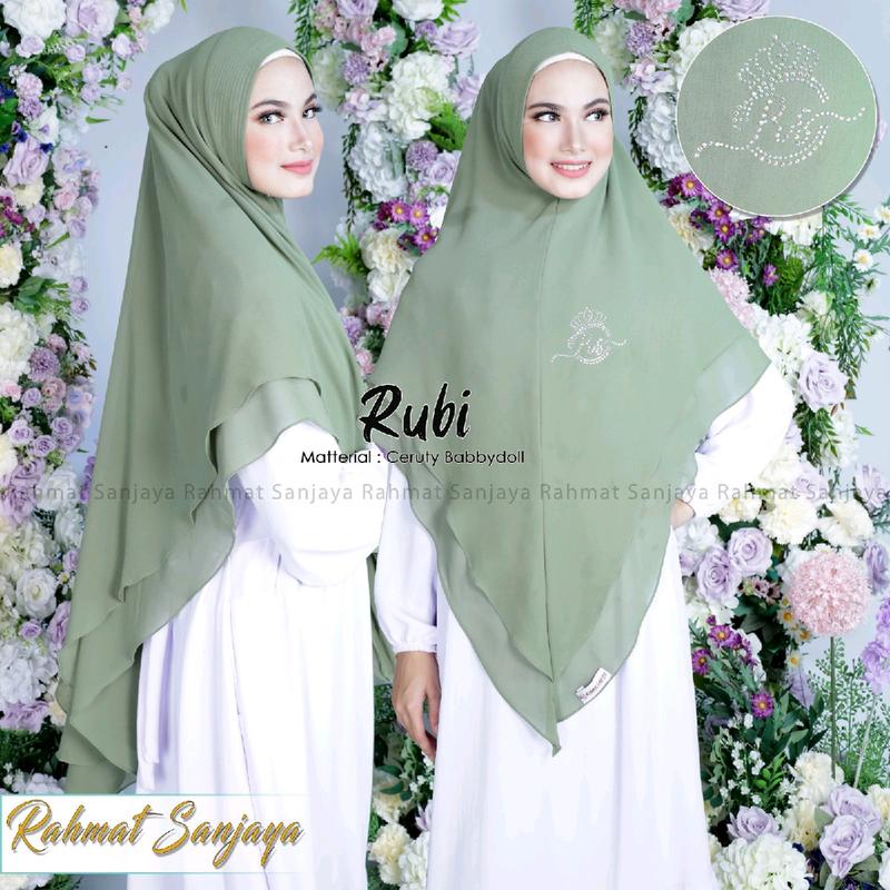 KHIMAR CERUTY BABY DOLL/KHIMAR 2LAYER/KERUDUNG JUMBO MURAH Panjang Muslim Syari 0