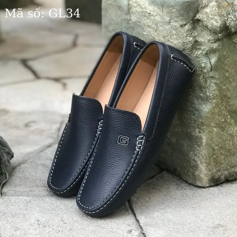 Giày lười Nam Alo Davin Da Bò Cao Cấp GL34 1