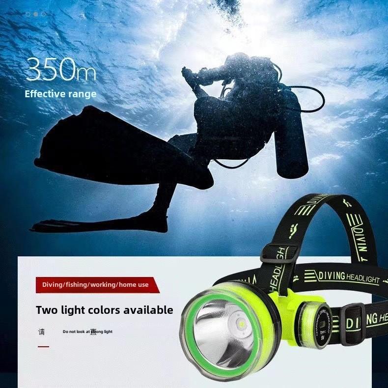 Product Introduction of New cross-border strong light diving headlight outdoor head mounted headlight long range high-power LED waterproof headlight 13