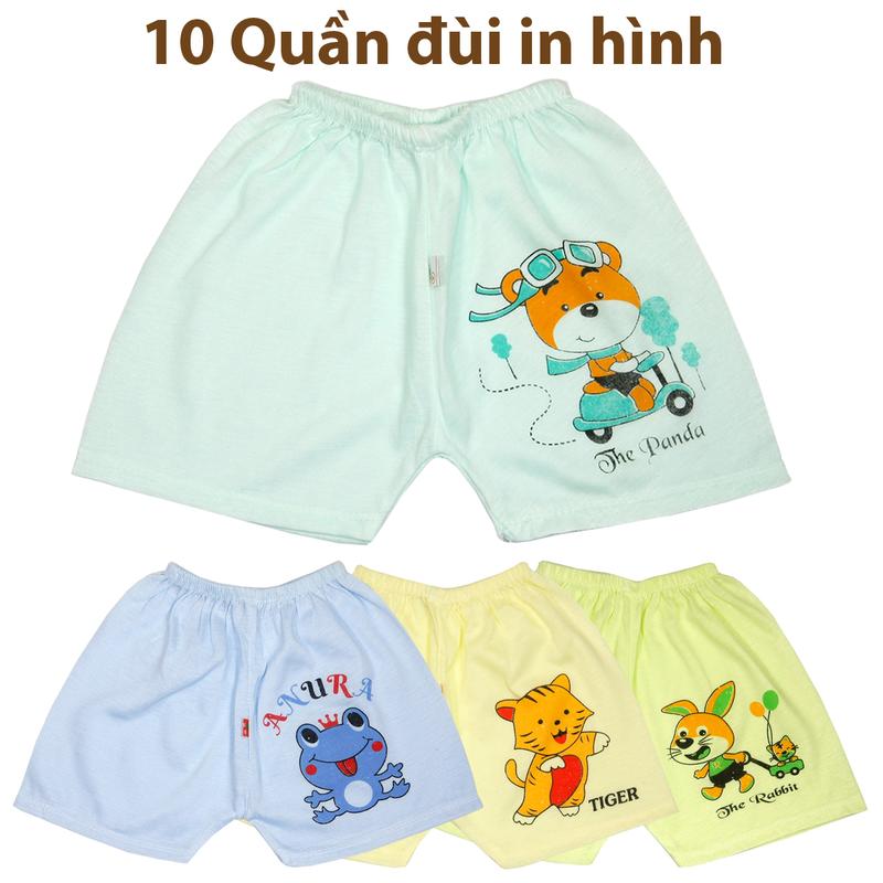 [ GIÁ RẺ ] Set 10 Quần Đùi Chục Mỏng, Nhiều Màu, Thoáng Mát cho bé 3-12Kg- QĐ - TK0250 (Hình in màu sắc thay đổi theo lô hàng) / quần chục cho bé / quần đùi chục cho bé trai / quần chục / quần đùi chục cho bé gái / quần đùi