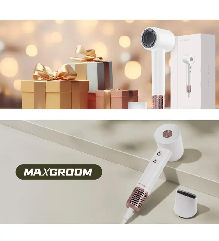 MAXGROOM-2216 Máy Sấy Tóc Ion âm Tạo Kiểu 2 Chiều Nam nữ tặng kèm đầu tạo kiểu bảo hành 24 tháng 7