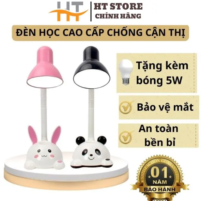 [TẶNG KÈM BÓNG] Đèn chống cận, đèn học thiết kế hình động vật ngộ nghĩnh kèm bóng 5W