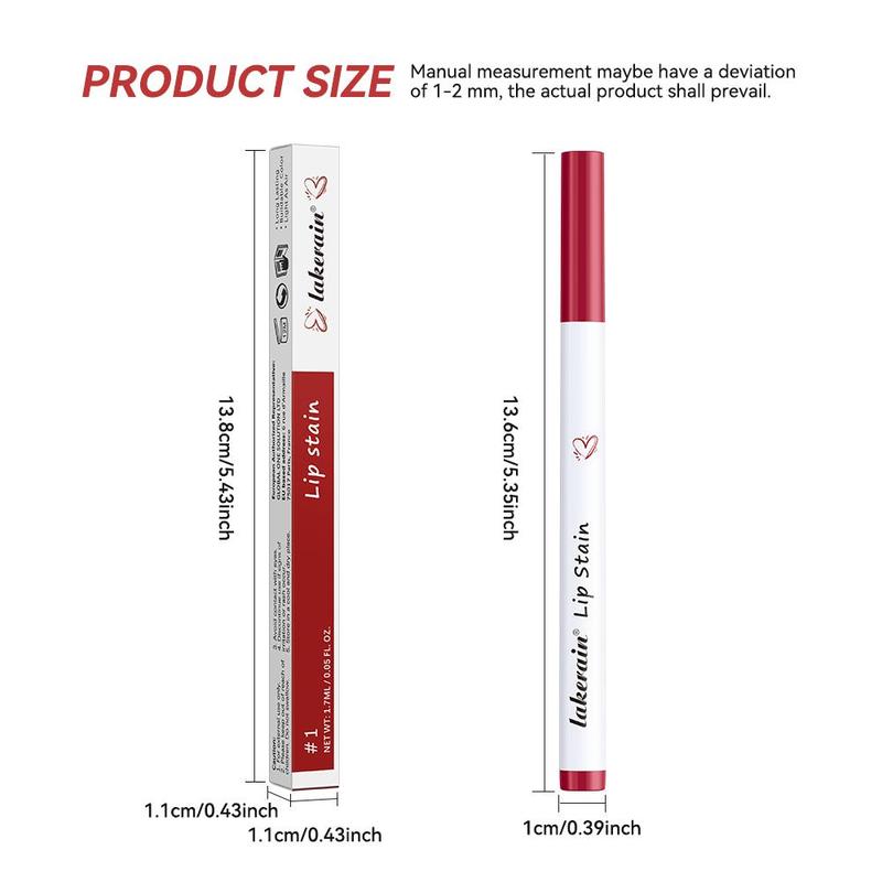 Product Introduction of 2 in 1 Lip Stain & Lip Liner, 3 Counts/set Long Lasting Lipstick, High Pigmented Lipstick, Non-stick Cup, Non-transferring and Smudge-proof Lipstick, Gloss 1
