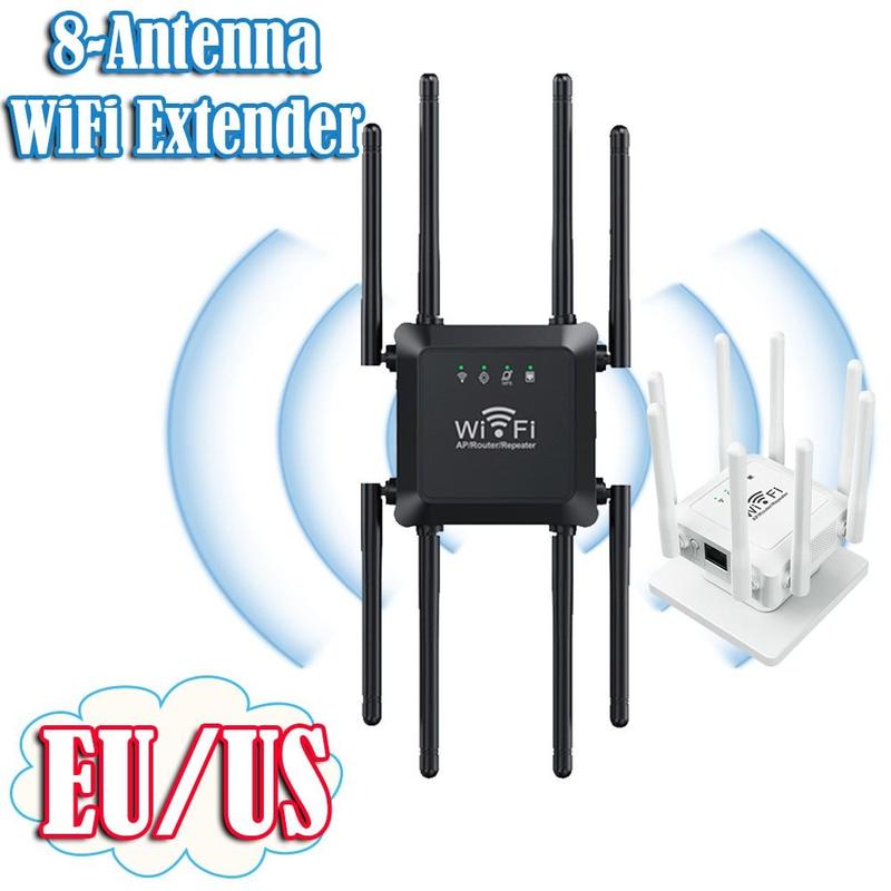 Bền bỉ 8-ăng-ten Bộ mở rộng WiFi 300 triệu Khuếch đại tín hiệu Bộ lặp không dây…