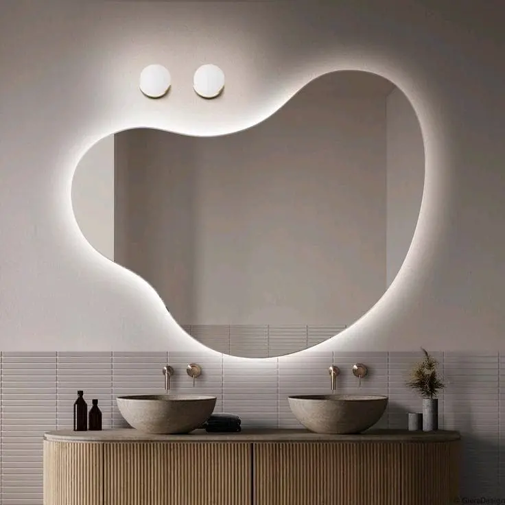Cermin Aesthetic Cermin Wastafel Cermin Bentuk Cermin Custome- Kaca Custome- Cermin Custome-Cermin LED-Cermin Murah-Cermin Estetik