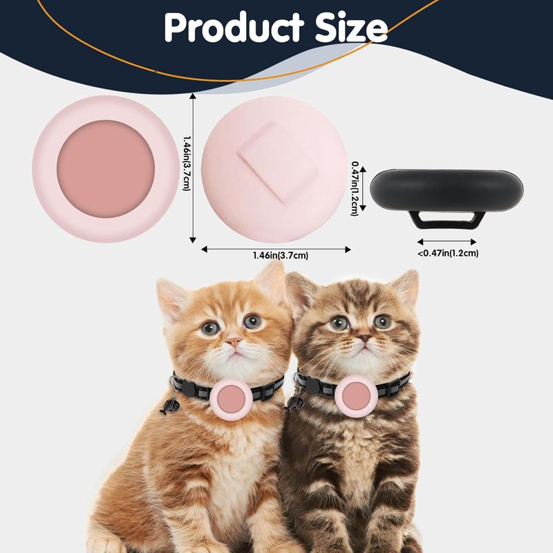 TikTok Shop Pet for Cat Cat Location with Holder MFi Certificated Tracking Device No Monthly Fee Works with Find My Collar Not Included Not GPS iOS Only Pink Small