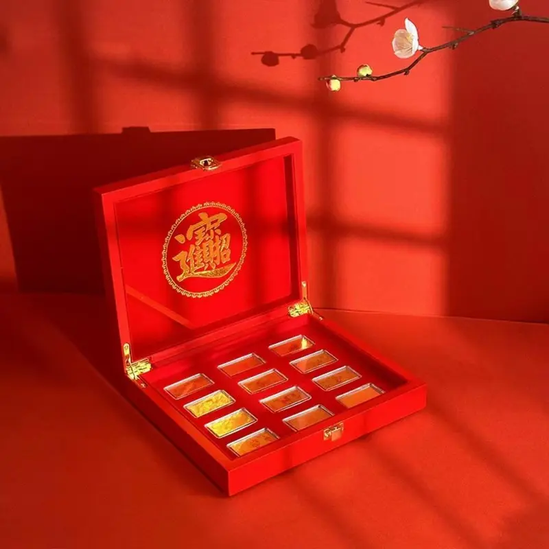 Chinese Zodiac Gold Bar Commemorative Set, 12pcs/set Commemorative Coin Gift Set, Home Decor Ornament for Living Room Bedroom Office 5