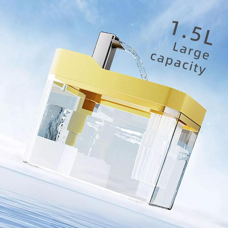 Product Introduction of Bộ Lọc Đài Phun Nước Tự Động 1.5L Cho Thú Cưng Bát Uống Nước Cho Mèo Không Tiếng Ồn Máy Rót Nước Di Động Cho Thú Cưng Cho Chó L5N2 55