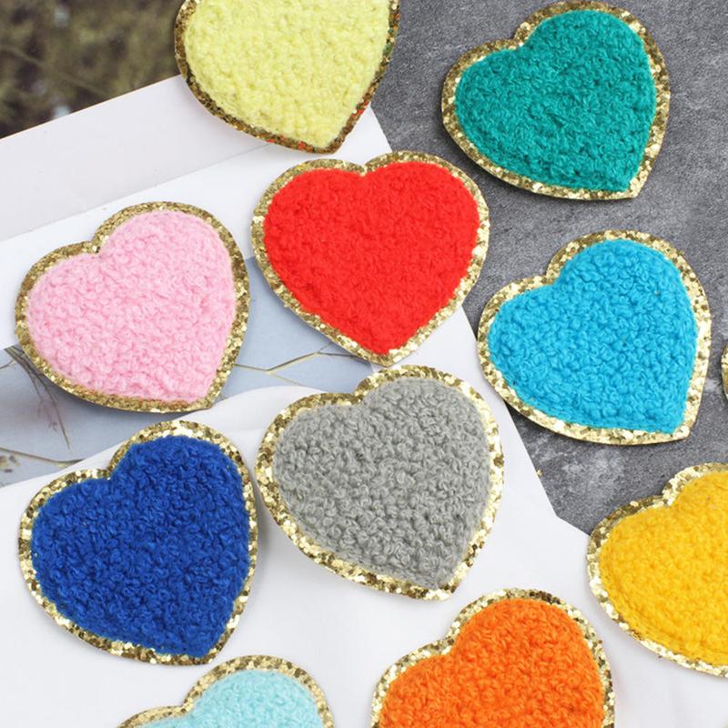 Product Introduction of Embroidery Clothing Sequin Patch Sticker Colorful Love Towel Embroidery Embroidery Fabric Sticker Computer 0