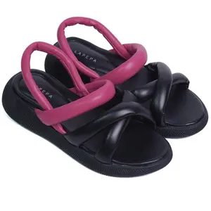 LAPEPA YUK - VIVIAN Sepatu Sandal Wanita Tali Size 36 - 41 Casual Beleza black sendal  Cewek