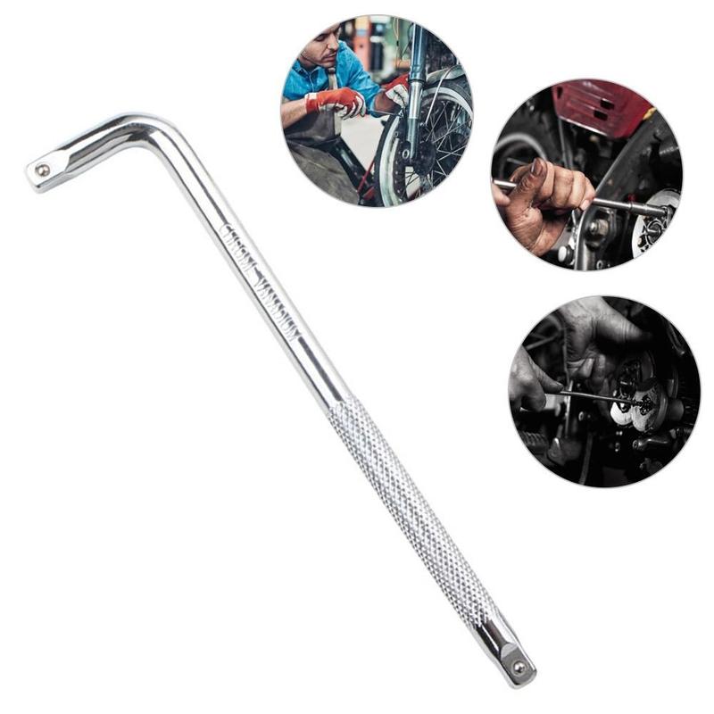 High Hardness 1/4" L-shaped Wrench Hand Tool Square Interface Socket Wrench High Torque L-shaped Spanner Mechanical Maintenance 1