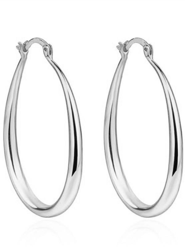 1 Pair Circle Earrings Simple Design for Women Girl, Simple Design All-match Big Circle Hoop Earrings, Hoop Ear Jewelry, Party Holiday Gift Idea 2