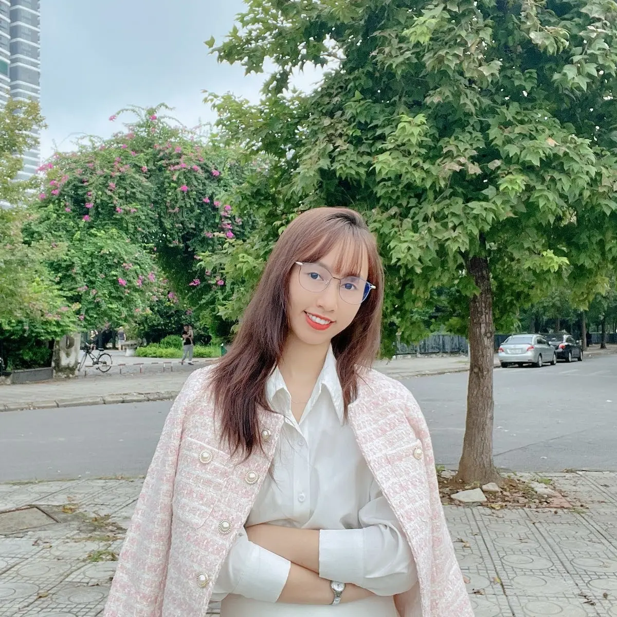 Áo dạ Tweed có đủ 4 màu xanh,trắng,hồng,đen