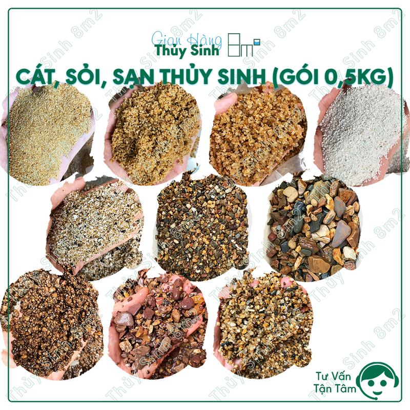   0,5 Kg  Cát Sỏi Sạn Suối Trải Nền | Trang Trí Hồ Cá Thủy Sinh | 8m2 