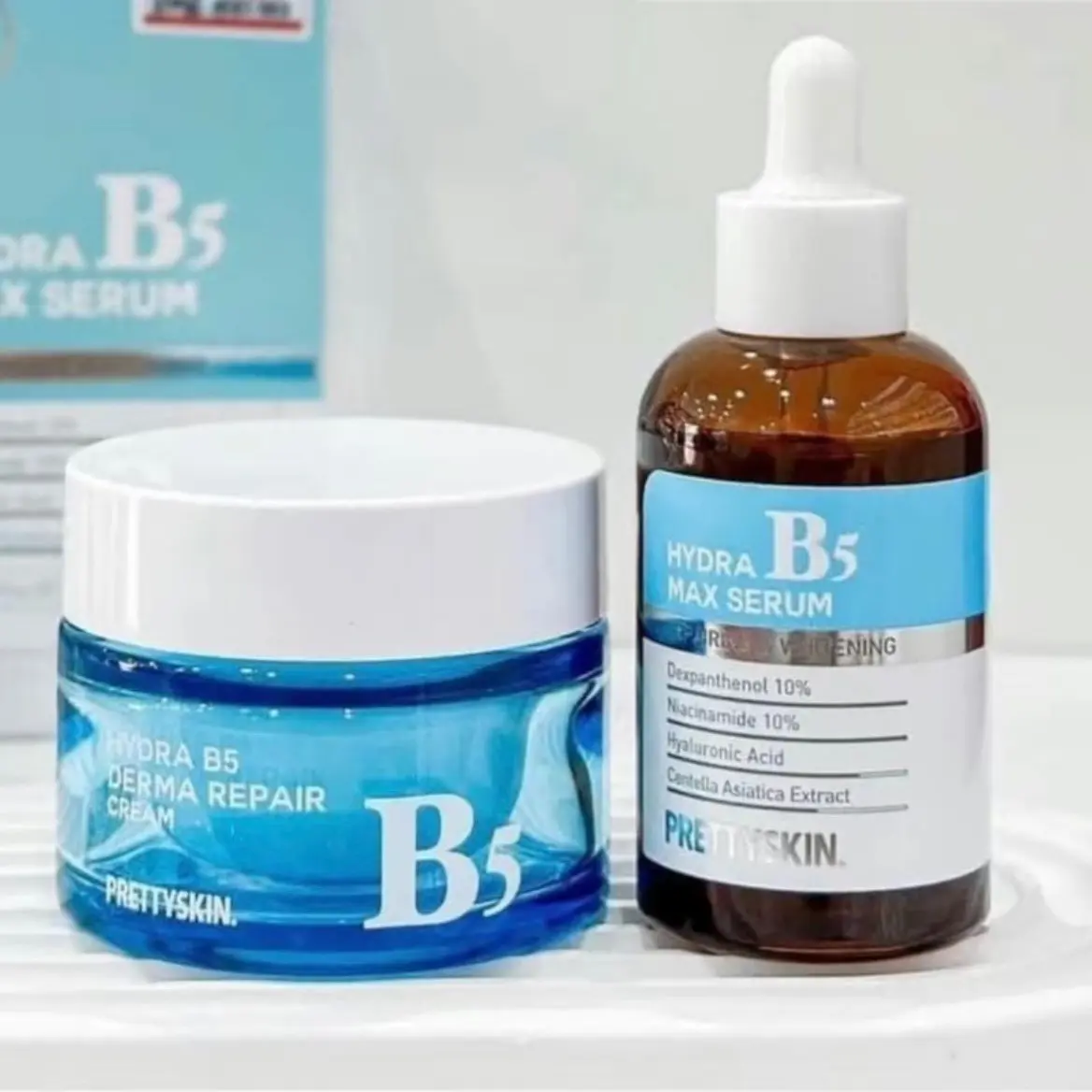 Combo serum + kem b5 Prettyskin phục hồi, cấp ẩm