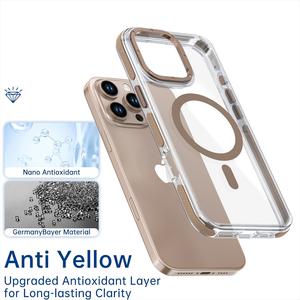 เคสใส MagSafe, สำหรับ Apple 15, สีเหลืองทะเลทราย, พร้อมด้ามด้านข้าง