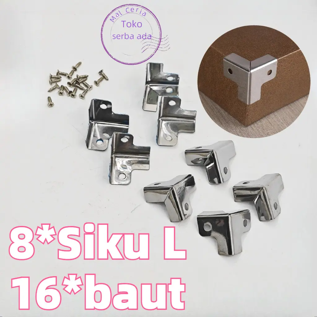 8PCS Box Siku L Hardcase/Siku L/Siku Corner Hardcase L/Siku Box Pojok/Lubang Hardcase /Siku Pojok Corner Tebal