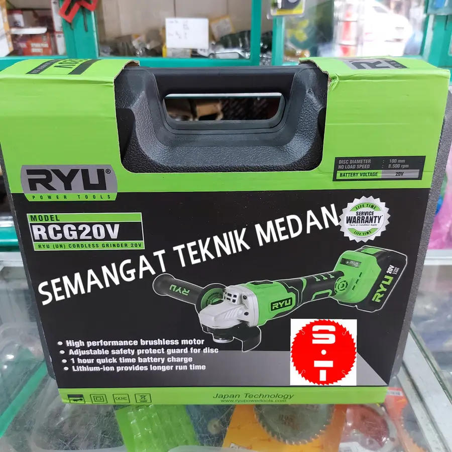 RCG20V GERINDA TANGAN BATERAI CORDLESS BRUSHLESS GRINDER 4