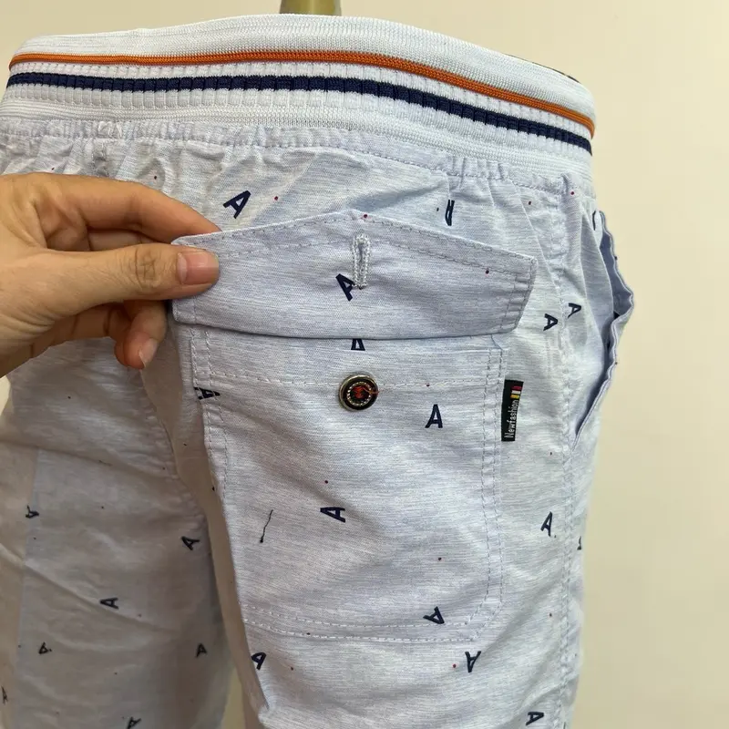 Quần Short Nam Bo Lưng thun Có Túi Phôm quần ngang gối chất liệu vải Linen thoáng mát mặc đi chơi Menswear 2