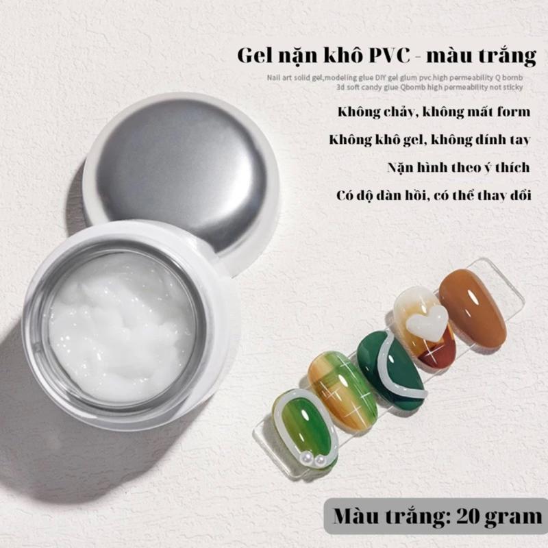 Gel nặn Annies nặn thú, nặn hoa, charm nổi-  màu trong - trắng chuyên dụng dành cho thợ nails