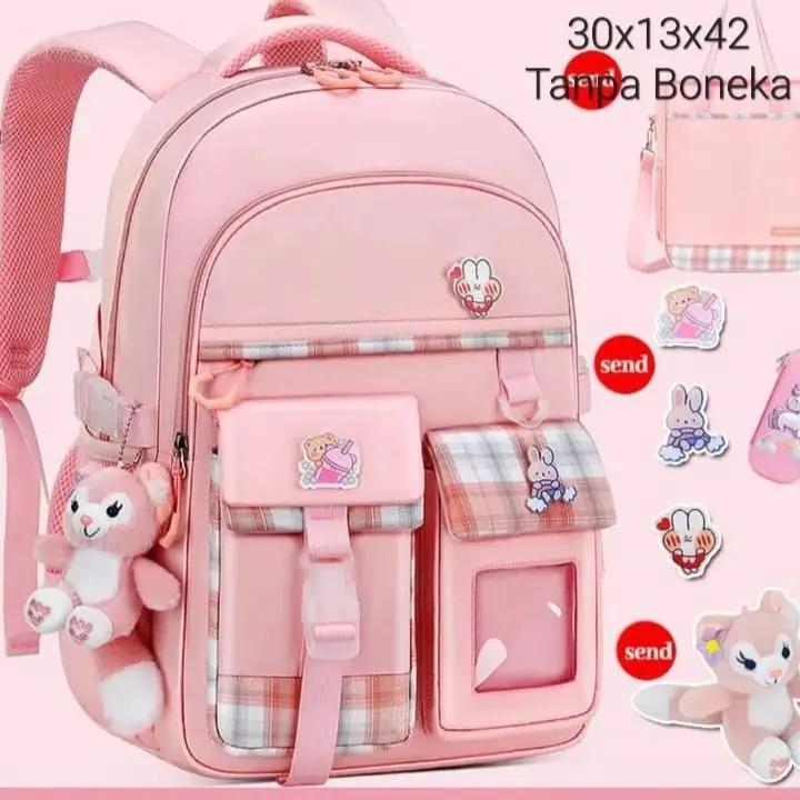 tas ransel sekolah anak perempuan sd smp dan sma tas sekolah kapasitas besar Koper Fashion