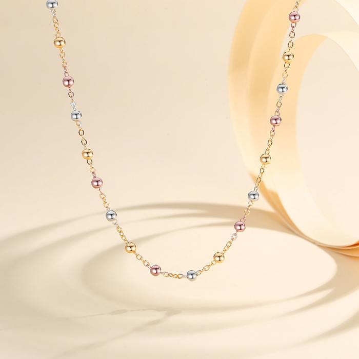Gambar LM827 Kalung Manik-manik Titanium Fashion Korea Klavikula Rantai Kalung Wanita Aksesoris Necklace - LM827 dari Lanme Jewelry Kota Bekasi 4 Tokopedia