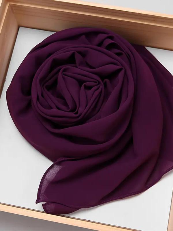 Women's Solid Long Scarf, Lightweight Soft Comfortable Breathable Hair Sleeping Wrap For All Seasons, Fashion Versatile Scarf For Women 1