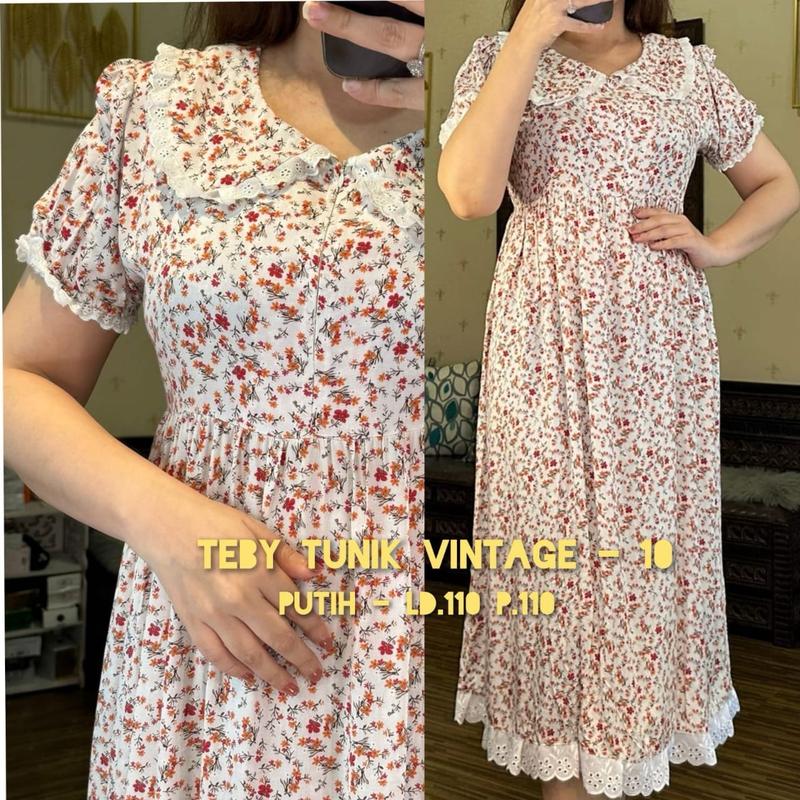 Tunik Midi Rayon Viscose Motif Vintage by Teby 5