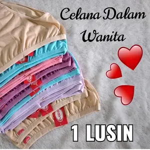 Promo 12 Pcs/ 1 Losin Celana Dalam Wanita Aiko.Talen.Mirip/Paket Hemat dewasa katun Nyaman Karet Lembut