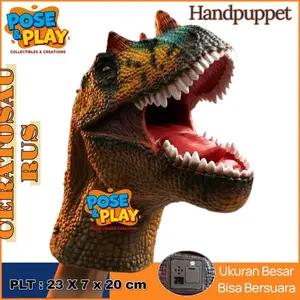 Mainan Hand Puppet Dinosaurus Ceratosaurus Ukuran Besar Bersuara Sarung Tangan Dino Karet Simulasi