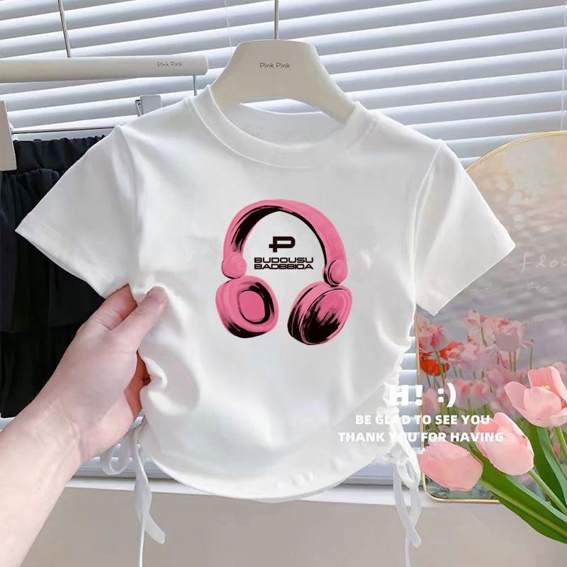Product Introduction of Áo Phông ngắn Tay Áo, Cho Bé Gái Trẻ Trung Và Nhỏ Hàng Mới Về Mùa Hè, Áo Phong Cách Công Chúa Thường Ngày Cho Em Bé Và Trẻ Em, Tay Lửng Dây Rút, Thời Trang 33