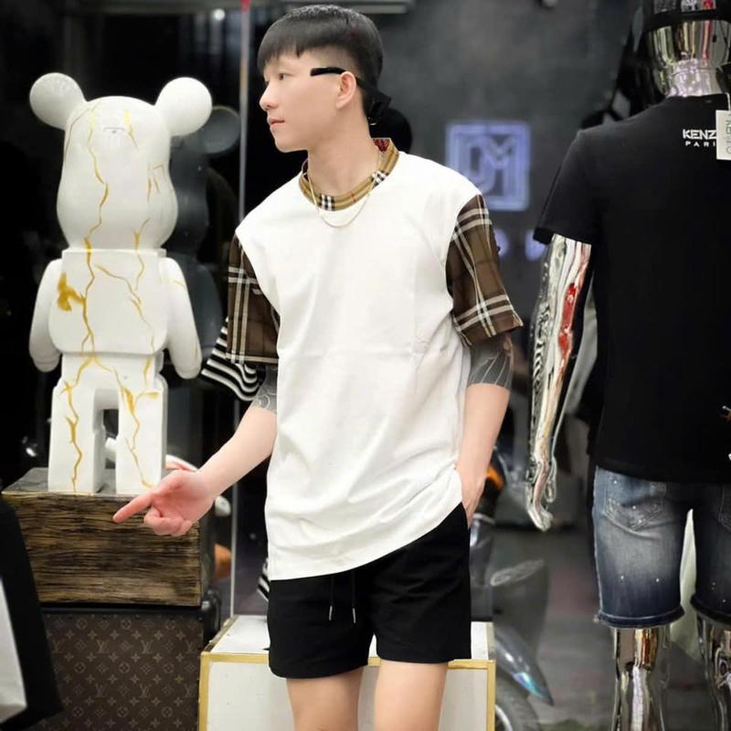 Áo thun nam nữ tạo kiểu phối viền thiết kế trẻ trung, chất vải cotton thoáng mát 4