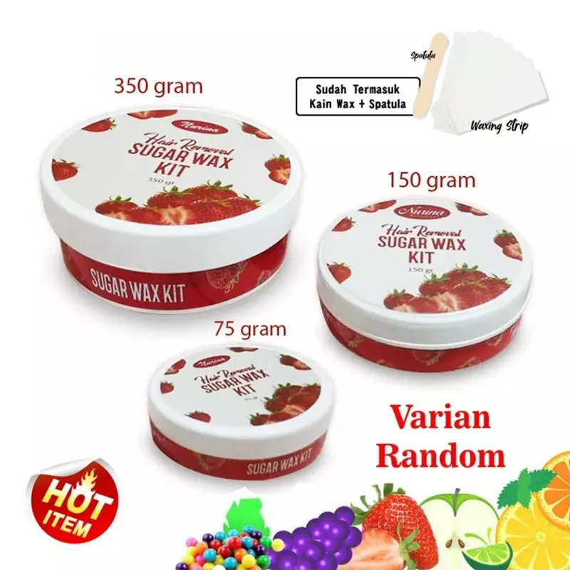 Sugar Wax Waxing Kit Mencabut Menghilangkan Bulu Rambut Ketiak Tangan Kaki RANDOM Anggur Gula 0