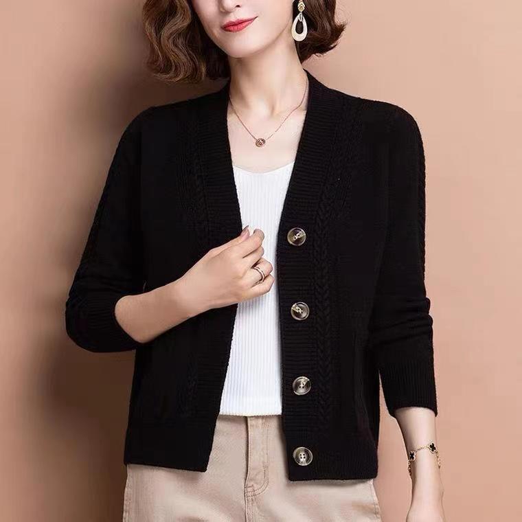 Product Introduction of Quần Áo Cho Mẹ TRUNG NIÊN Áo Len Ngoài Áo Cardigan, Dài Ngắn, Phong Cách Phương Tây, Thời Trang Mùa Xuân Và Mùa Thu, Có Thể Mặc Ngoài Trời, Dệt Kim, Áo Khoác Nhỏ Hàng Mới Về 10