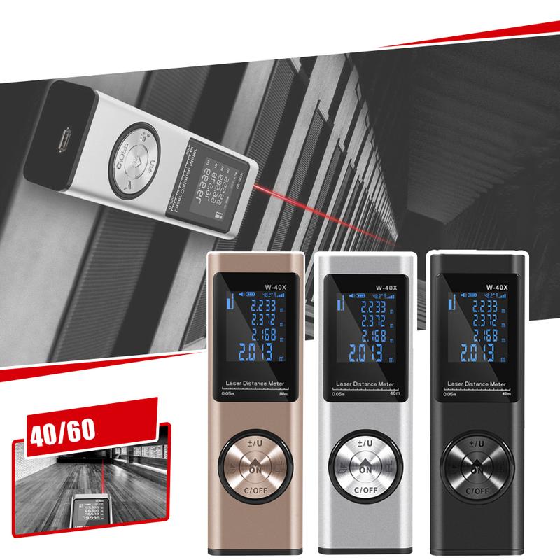  Máy đo khoảng cách bằng laser Kích thước nhỏ Máy đo khoảng cách bằng laser kỹ thuật số Máy đo góc Máy đo phạm vi Cầm Tay Thích hợp cho công việc xây dựng 